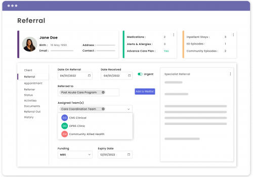Real-time clinical data access through DC2Vue EMR software